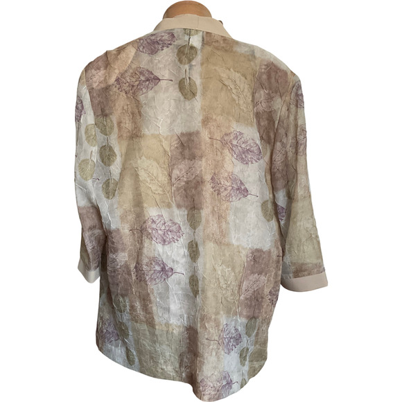 R&M Richards Women's Blouse & Cover Set 18W Floral Print Polyester - Picture 2 of 14